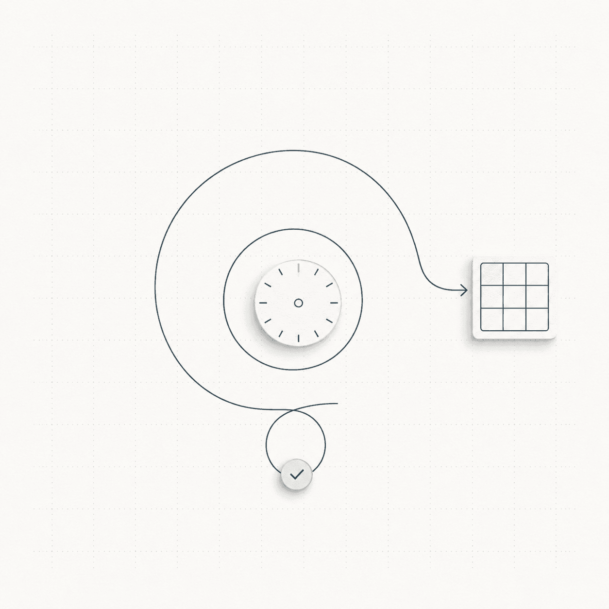 A paper-style diagram of scheduled synchronization and retry flow
